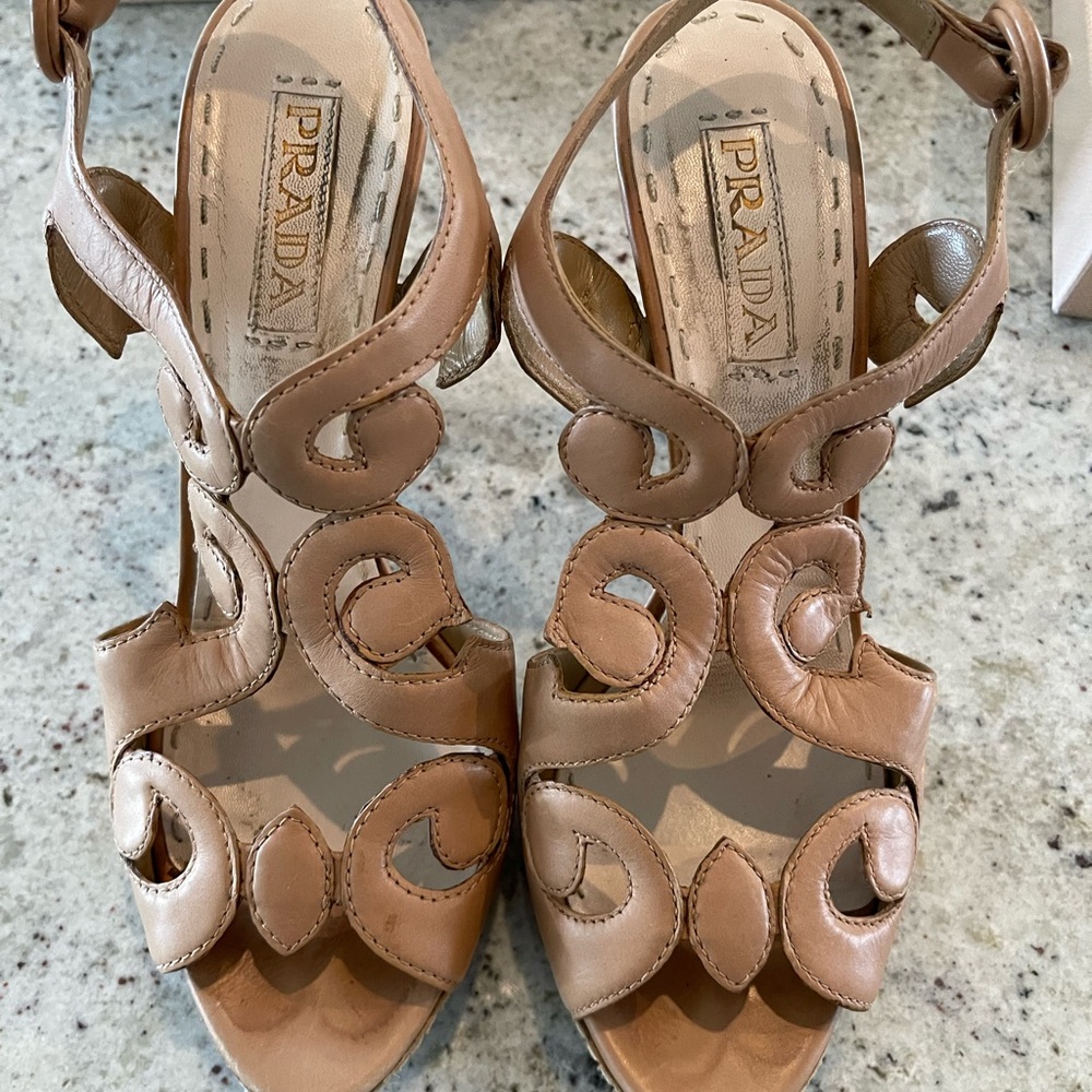 Prada nude heels